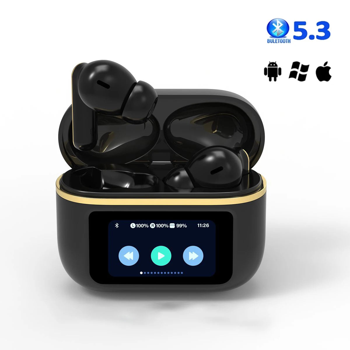 TWS True Wireless Stereo Headset Touch Contro With Charging Case Wireless Earphones In-ear Smart Earbuds With Microphone
