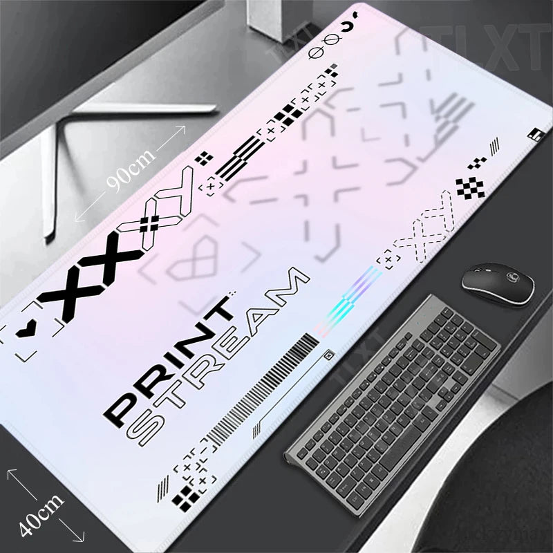 Printstream Gaming Mousepads Desk Rug Gamer Mousepad Large Mouse Mat Pink Desk Pads Keyboard Mats Big Mouse Pad Pc Deskpad 90x40