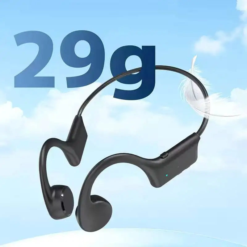 Open-ear Bone Conduction Headphones with Built-in Microphone, 12 Hours Playtime, Perfect for Running, Gym Workout and Daily Sports, Ideal Gift for Festival and Daily Use