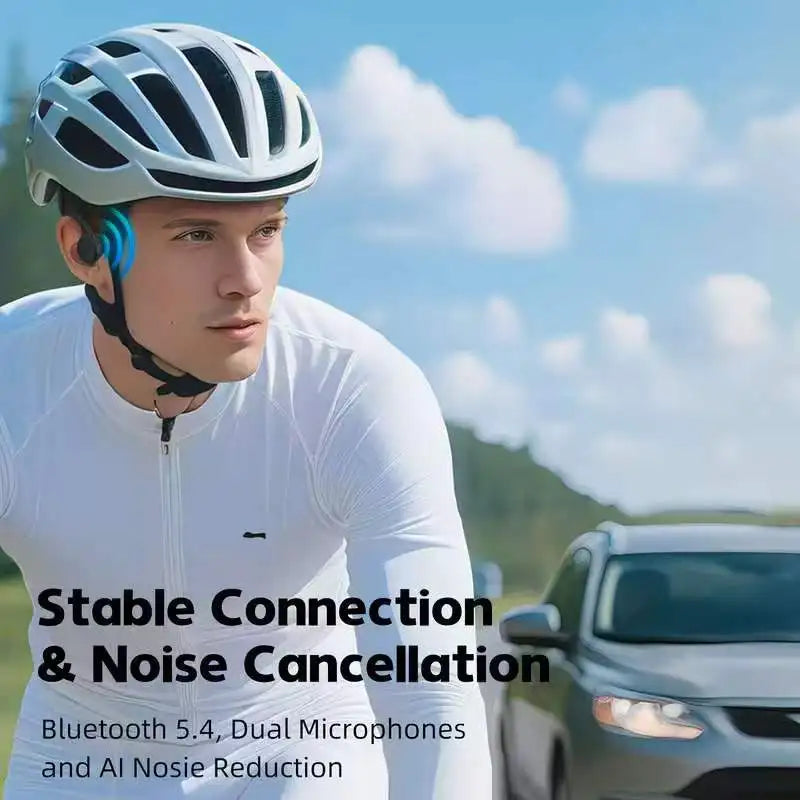 Open-ear Bone Conduction Headphones with Built-in Microphone, 12 Hours Playtime, Perfect for Running, Gym Workout and Daily Sports, Ideal Gift for Festival and Daily Use