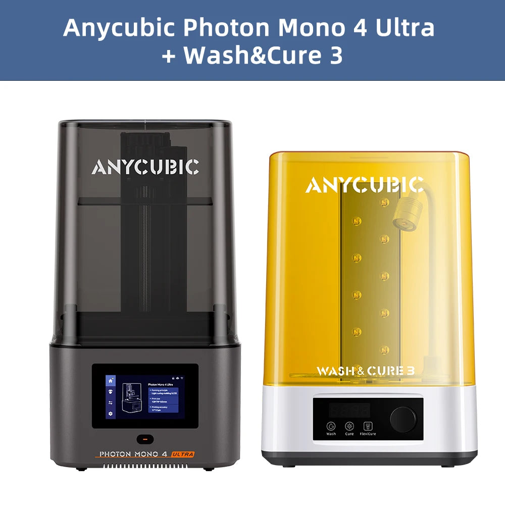 ANYCUBIC Photon Mono 4 Ultra V2 LCD 3D Printer 7" 10K UV Resin Printers High Speed 3D Printing Build Volume Size 153.4x87x165mm