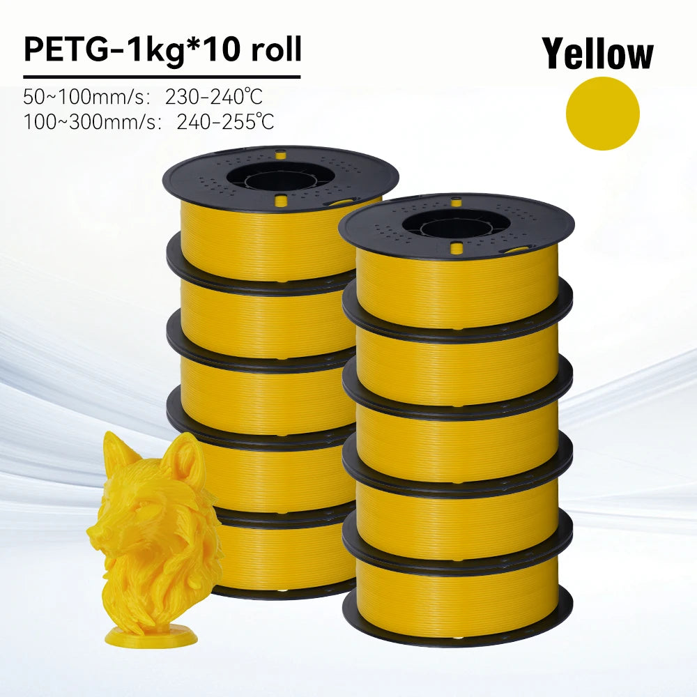 KINGROON 10KG 1.75mm PETG Filament High Quality 3D Printing Eco-friendly Plastic Material Vacuum Packaging 3D Printer Filament Fast Shipping