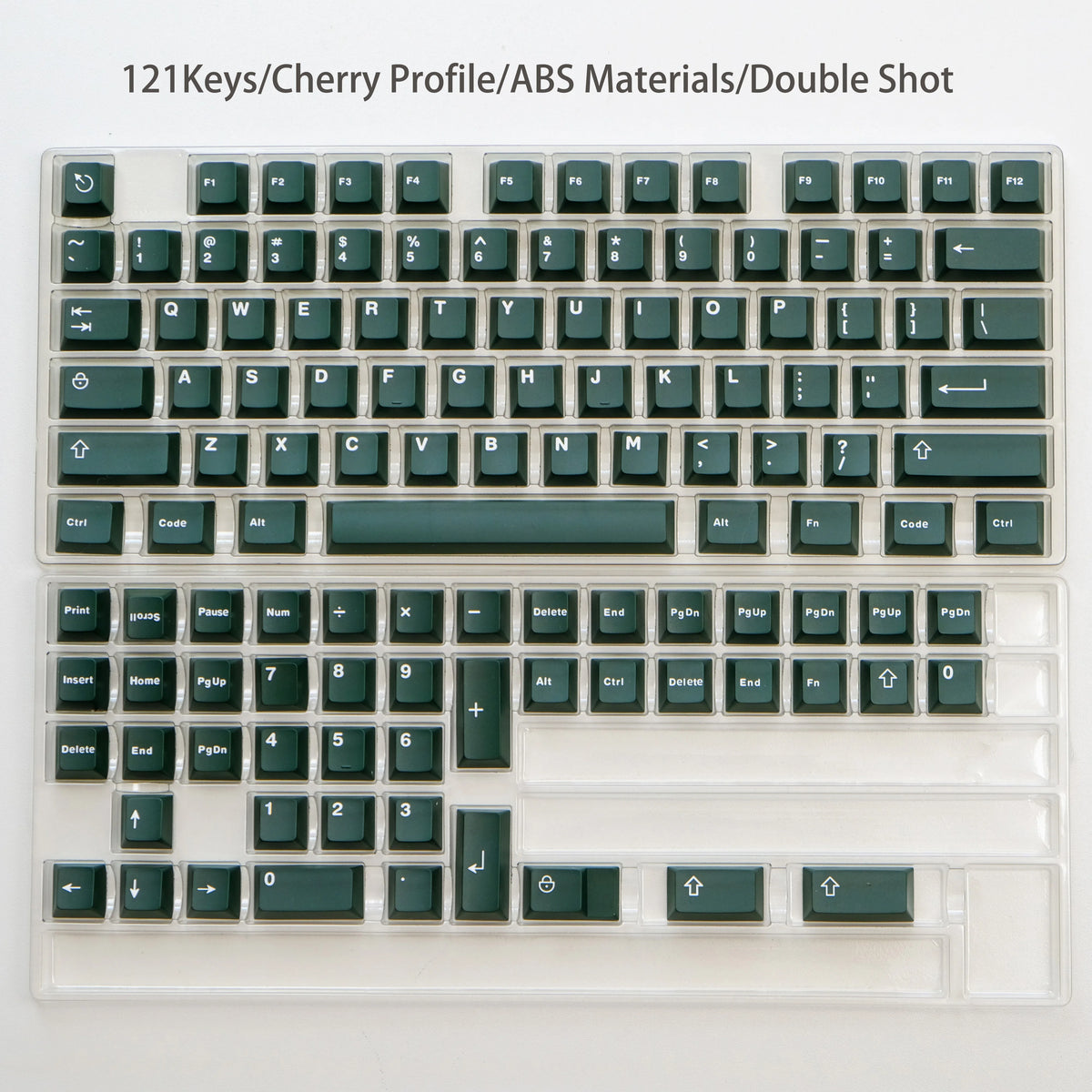 121 Keys Cherry Profile Keycaps Underworld Colorful Double Shot ABS Keycaps for Gateron MX Switches Gaming Keyboards