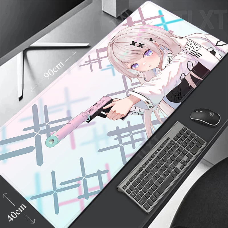 Printstream Gaming Mousepads Desk Rug Gamer Mousepad Large Mouse Mat Pink Desk Pads Keyboard Mats Big Mouse Pad Pc Deskpad 90x40