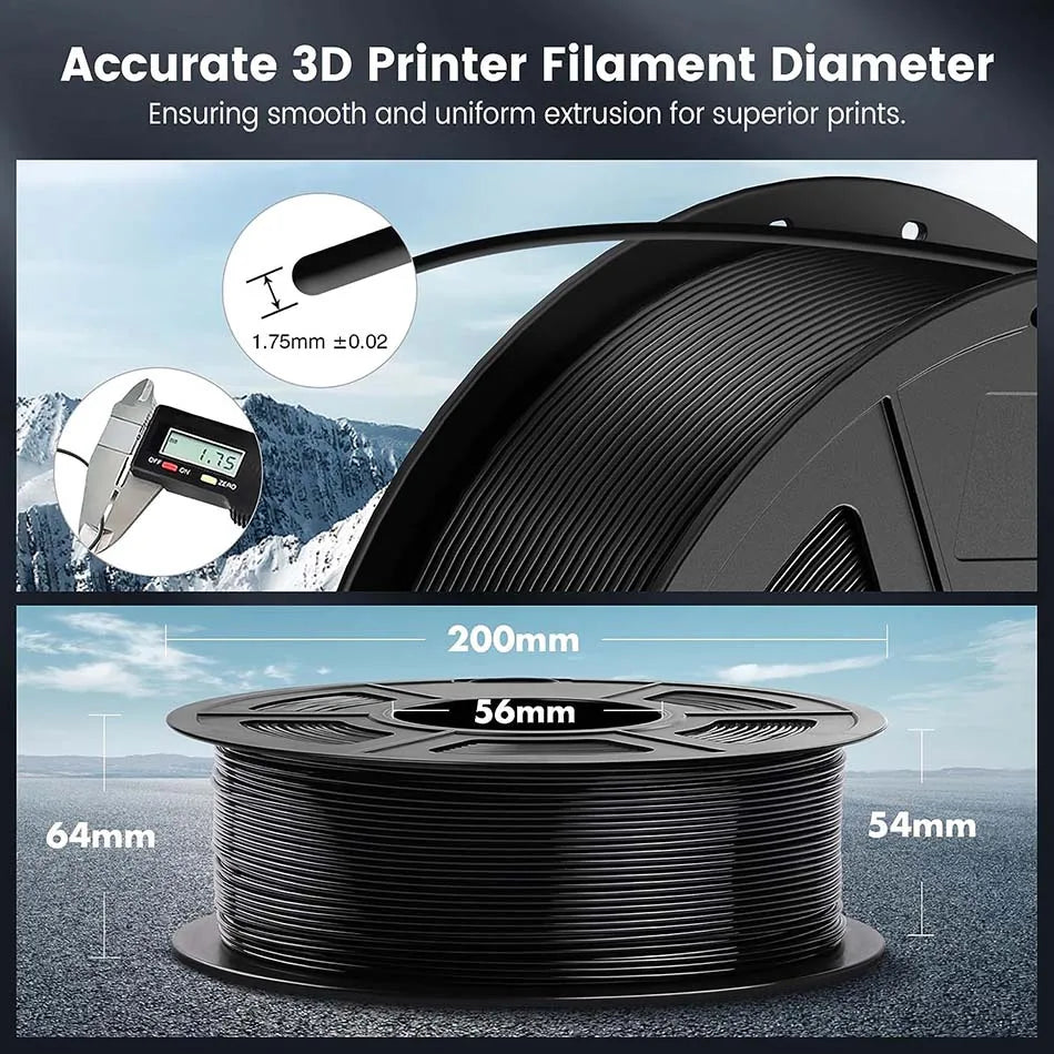 JAYO PLA Filament 1.75MM 5Rolls 3D Printer Filament PLA 100% No Bubble for FDM Coloful 3D Printing Material DIY Gift