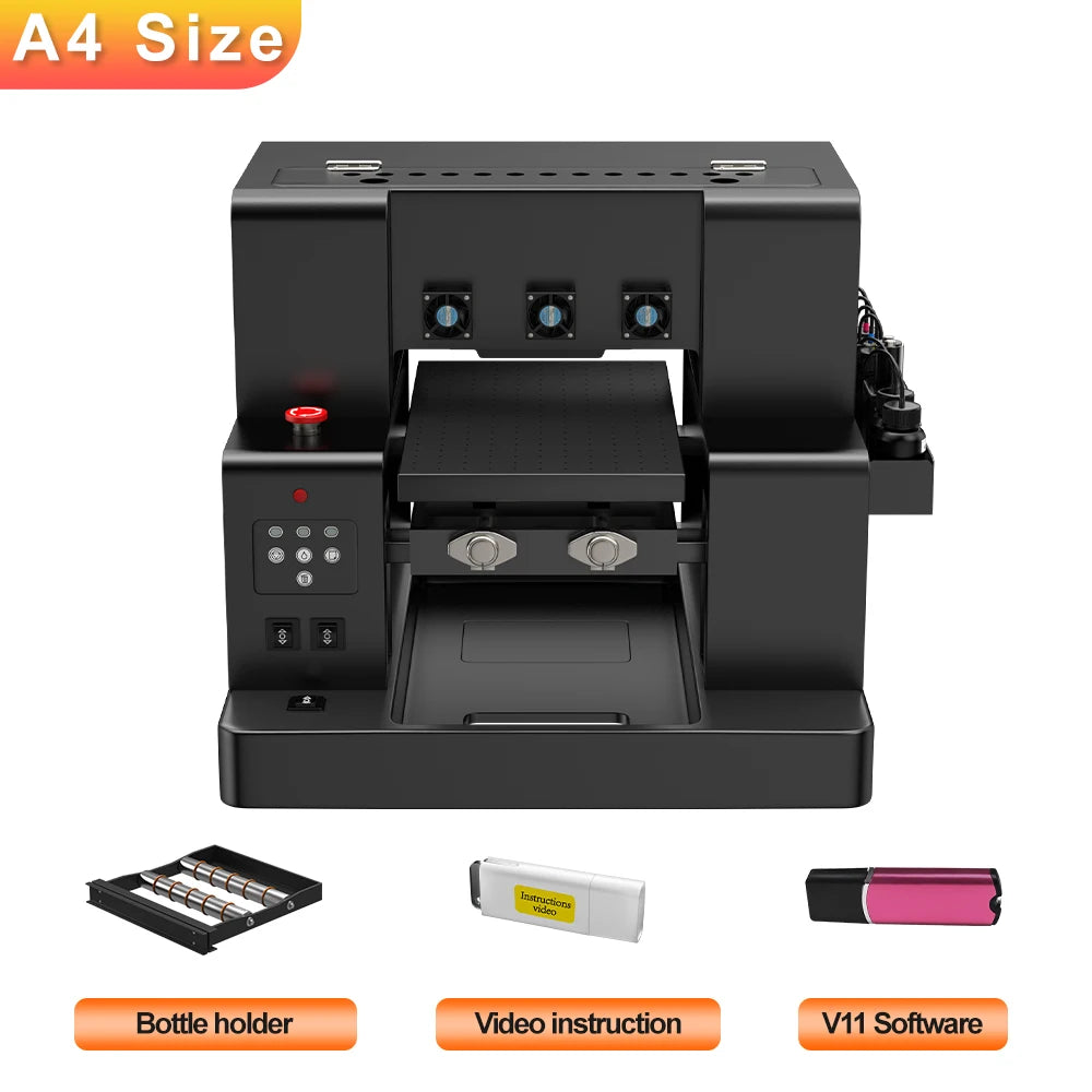 A3 UV DTF Printer Impresora L805 UV Printer Machine A3/A4 UV Flatbed Printer For Bottle Wood Metal UV Printer Sticker Printer 3d