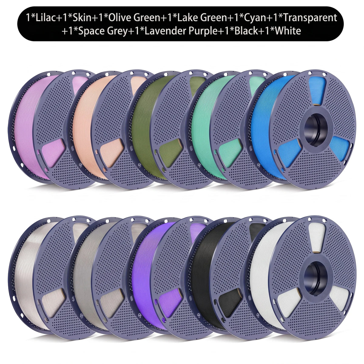SUNLU PETG/Matte PLA Filament 10kg 1.75mm 1roll/kg(2.2lbs) For 3D Printers Wrapped Neatly Print Smoothly