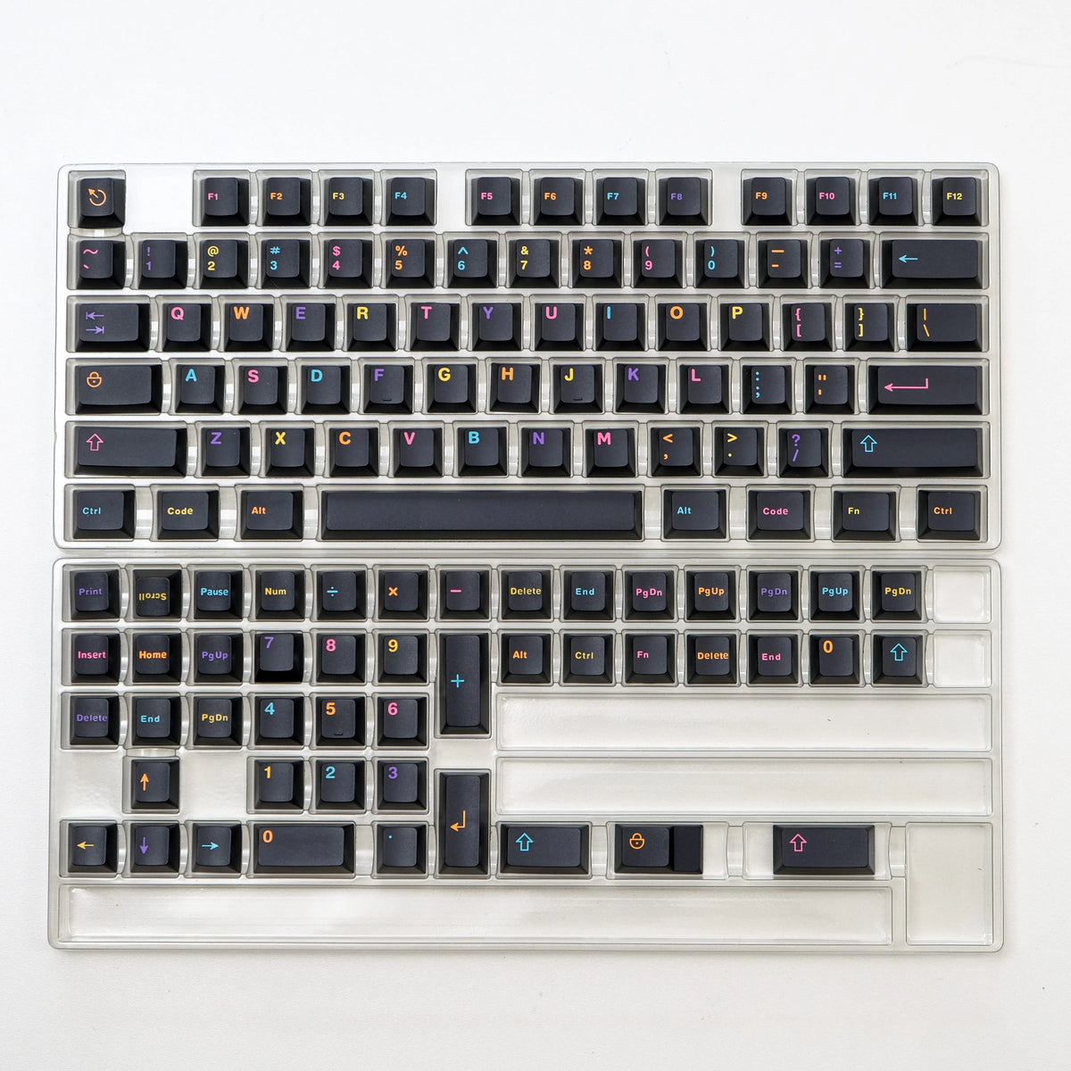 121 Keys Cherry Profile Keycaps Underworld Colorful Double Shot ABS Keycaps for Gateron MX Switches Gaming Keyboards