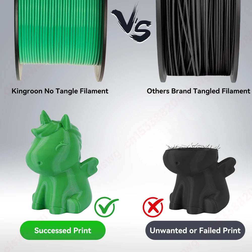 KINGROON 10KG 1.75mm PETG Filament High Quality 3D Printing Eco-friendly Plastic Material Vacuum Packaging 3D Printer Filament Fast Shipping