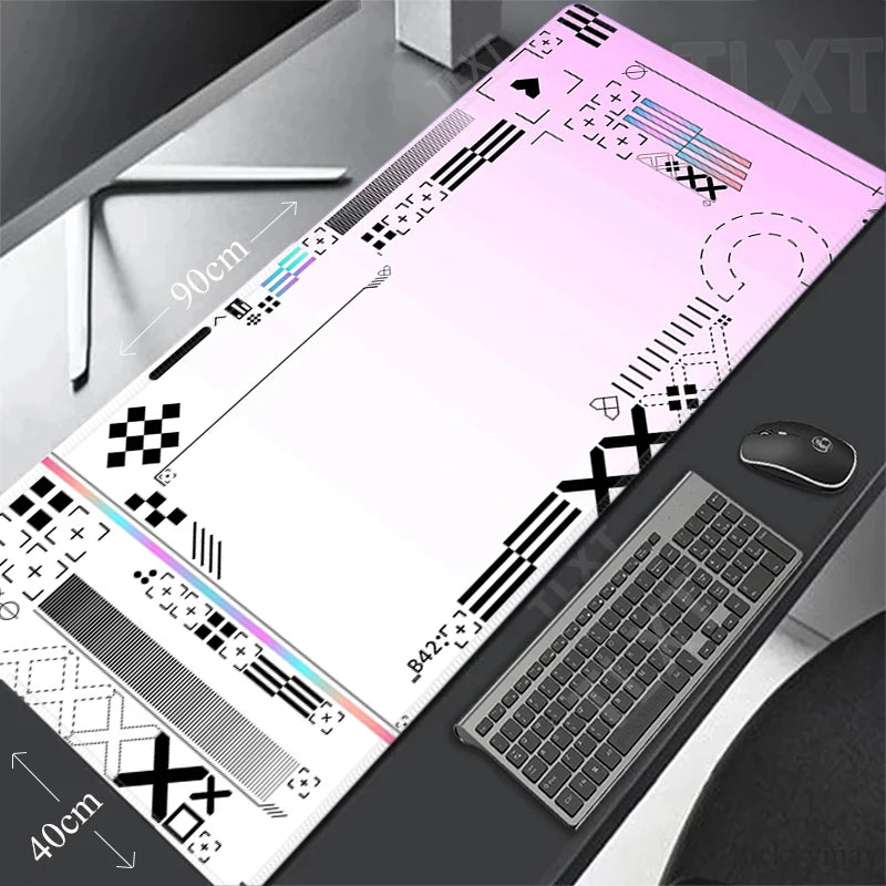 Printstream Gaming Mousepads Desk Rug Gamer Mousepad Large Mouse Mat Pink Desk Pads Keyboard Mats Big Mouse Pad Pc Deskpad 90x40