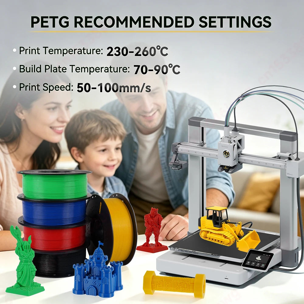 KINGROON 10KG 1.75mm PETG Filament High Quality 3D Printing Eco-friendly Plastic Material Vacuum Packaging 3D Printer Filament Fast Shipping