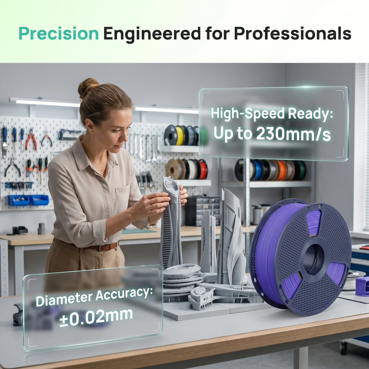 SUNLU PETG/Matte PLA Filament 10kg 1.75mm 1roll/kg(2.2lbs) For 3D Printers Wrapped Neatly Print Smoothly
