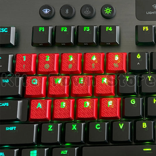 13pcs Texture Tactility Backlit Replacement Keycaps for Logitech G813 G815 G913 G915 TKL RGB Mechanical Keyboard