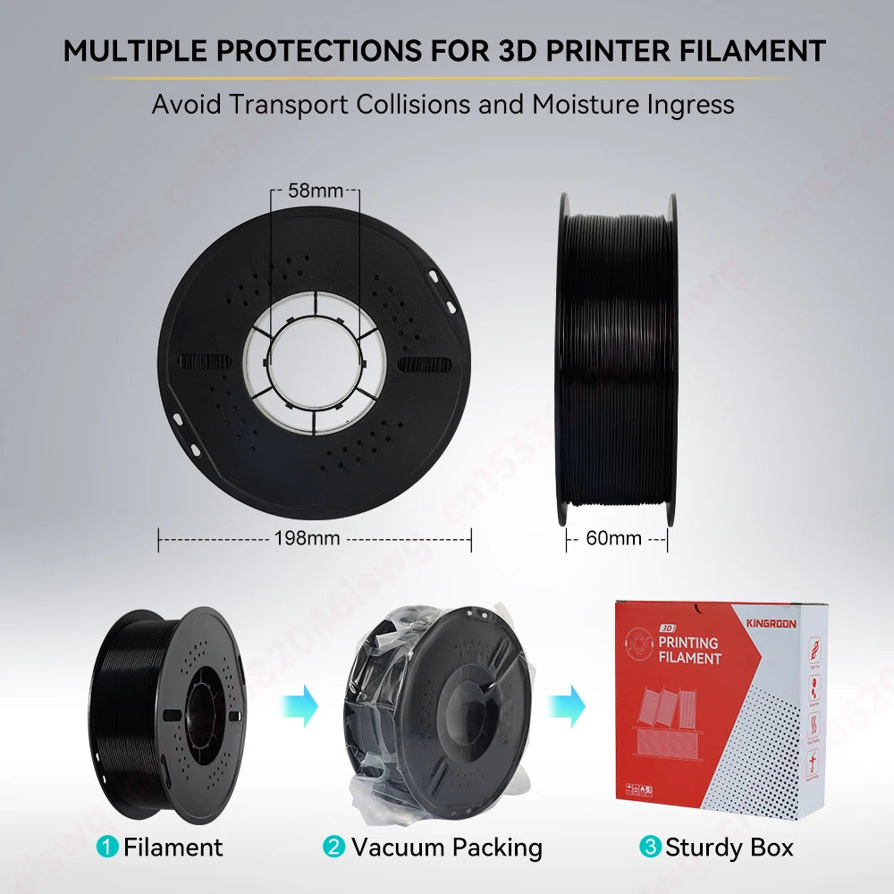 KINGROON 10KG 1.75mm PETG Filament High Quality 3D Printing Eco-friendly Plastic Material Vacuum Packaging 3D Printer Filament Fast Shipping