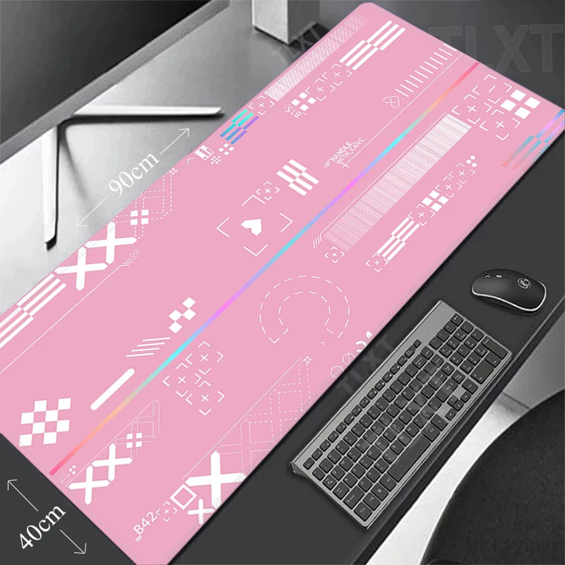 Printstream Gaming Mousepads Desk Rug Gamer Mousepad Large Mouse Mat Pink Desk Pads Keyboard Mats Big Mouse Pad Pc Deskpad 90x40