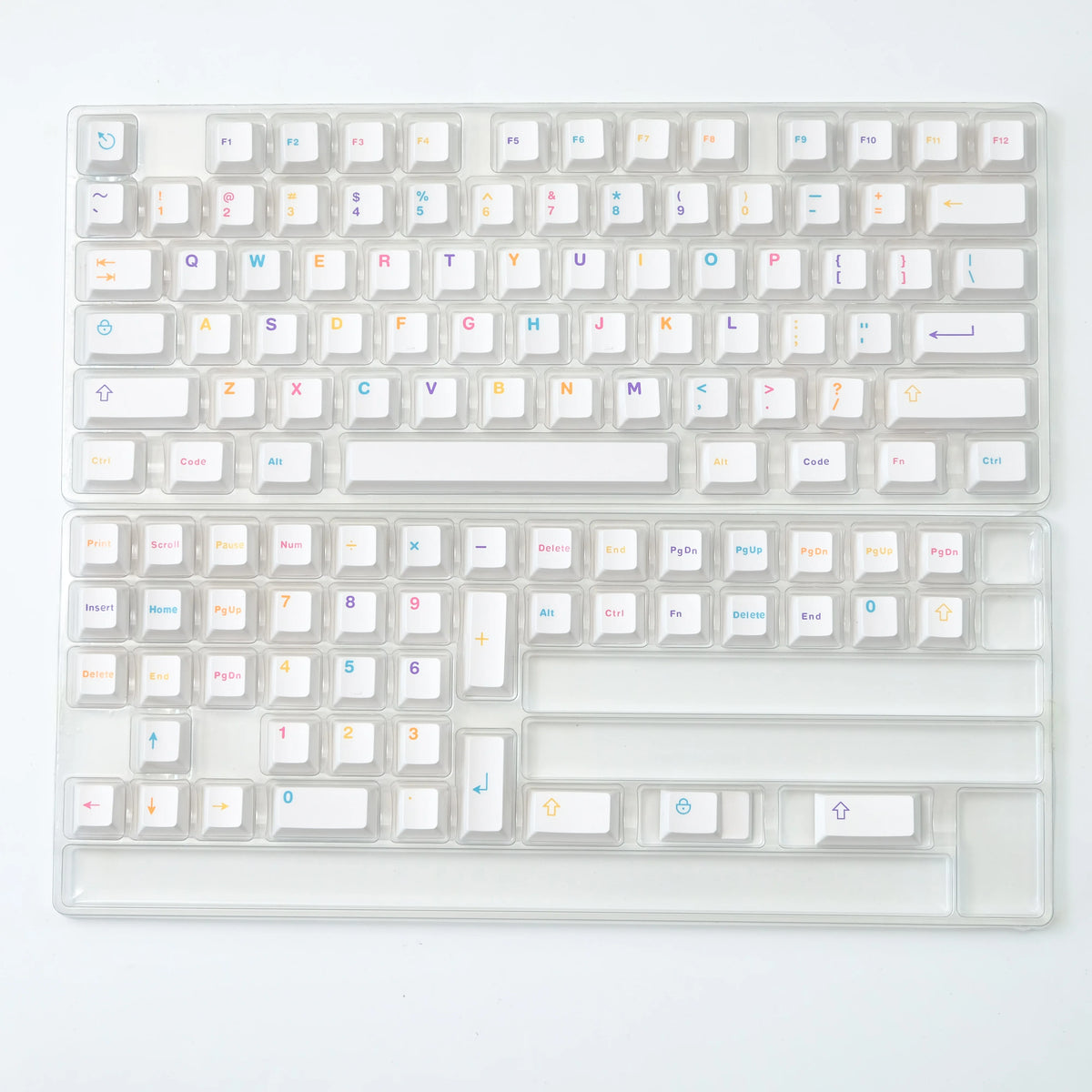 121 Keys Cherry Profile Keycaps Underworld Colorful Double Shot ABS Keycaps for Gateron MX Switches Gaming Keyboards