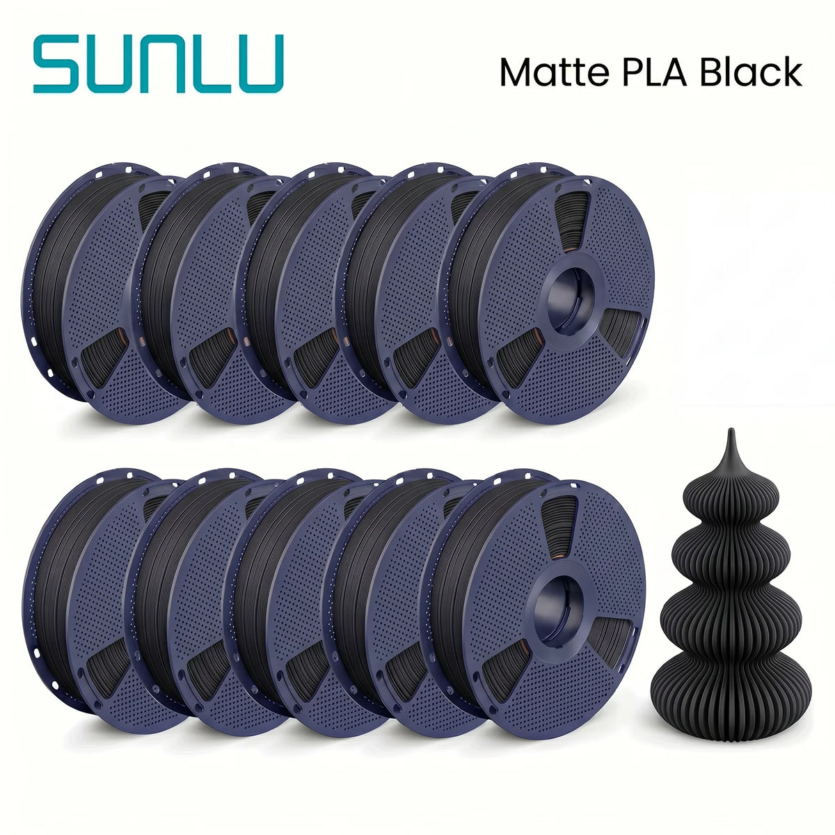 SUNLU PETG/Matte PLA Filament 10kg 1.75mm 1roll/kg(2.2lbs) For 3D Printers Wrapped Neatly Print Smoothly