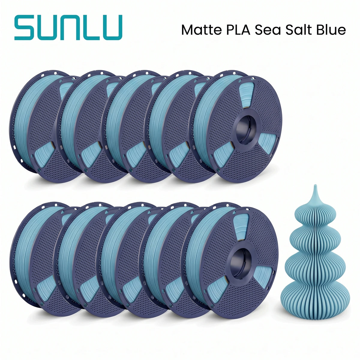 SUNLU PETG/Matte PLA Filament 10kg 1.75mm 1roll/kg(2.2lbs) For 3D Printers Wrapped Neatly Print Smoothly