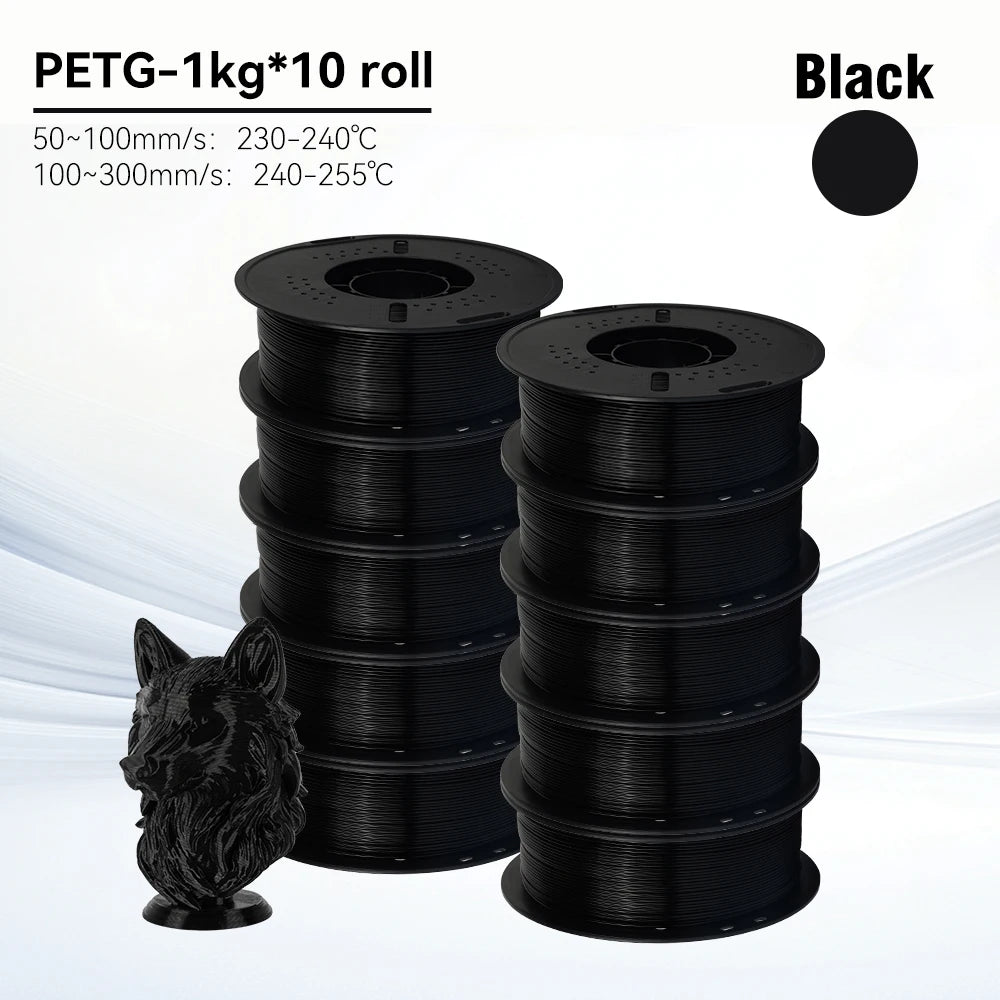 KINGROON 10KG 1.75mm PETG Filament High Quality 3D Printing Eco-friendly Plastic Material Vacuum Packaging 3D Printer Filament Fast Shipping