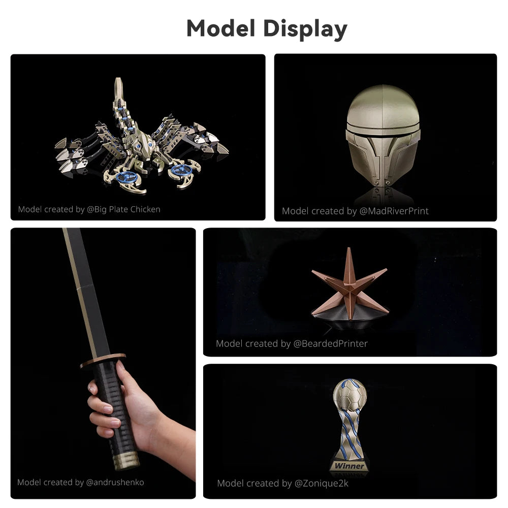 ANYCUBIC 4kg/1kg Metal Filament Metallic Texture PLA Kobra S1 Kobra 3 Combo 3D Printer Filament High-Performance 3D Printing PLA