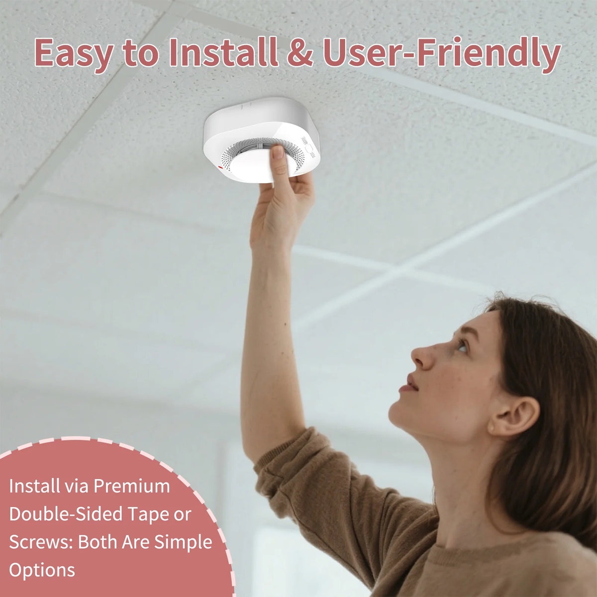 Zigbee Smoke Alarm Tuya Smart Real-time Monitoring APP Notification Smoke Detector For Gas Wall-hung Stoves Bathrooms Industrial Hotel Security