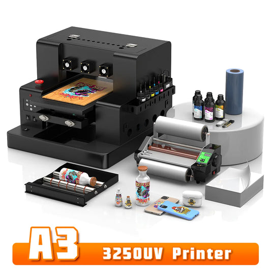 A3 UV DTF Printer Impresora L805 UV Printer Machine A3/A4 UV Flatbed Printer For Bottle Wood Metal UV Printer Sticker Printer 3d
