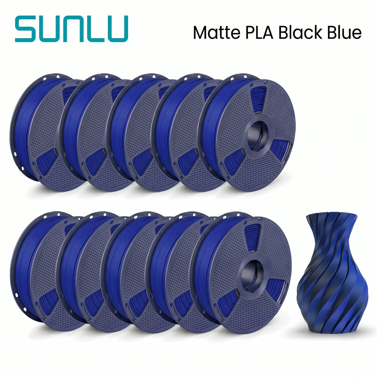 SUNLU PETG/Matte PLA Filament 10kg 1.75mm 1roll/kg(2.2lbs) For 3D Printers Wrapped Neatly Print Smoothly