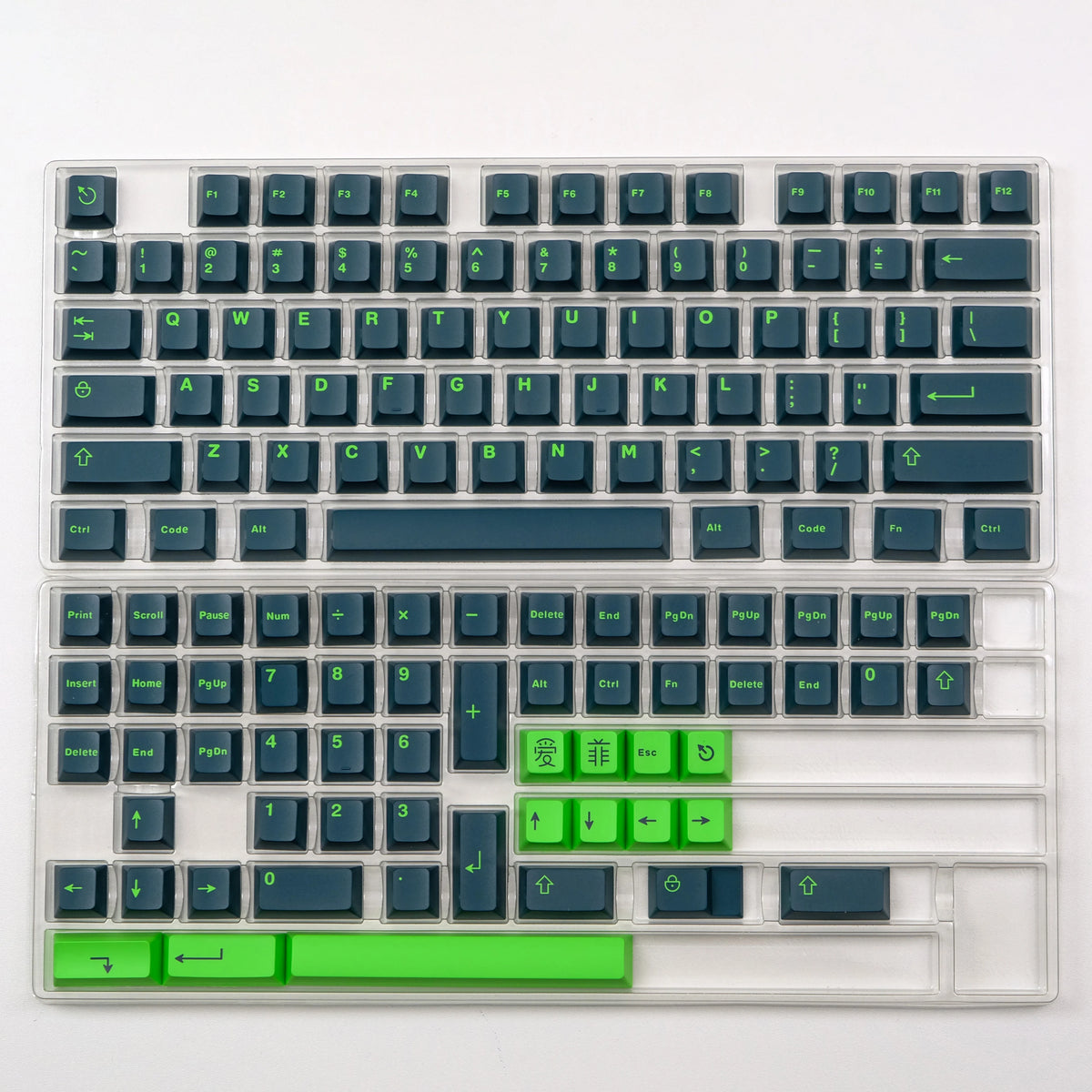 121 Keys Cherry Profile Keycaps Underworld Colorful Double Shot ABS Keycaps for Gateron MX Switches Gaming Keyboards