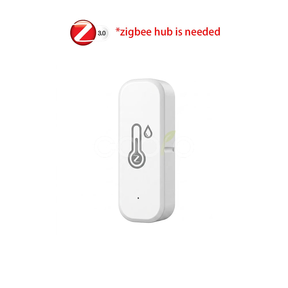 Tuya Zigbee 3.0 Temperature Humidity Sensor Smart Home Indoor Hygrometer App Remote Monitor work with Smart Life Z2M Need Hub