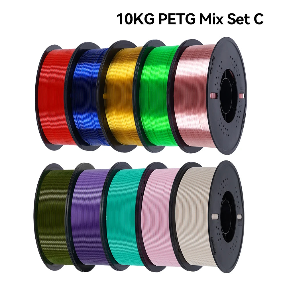 KINGROON 10KG 1.75mm PETG Filament Tangle-Free, High Quality 3D Printing Eco-friendly Plastic Consumables 22LBS, Vacuum Packaging 3D Printing