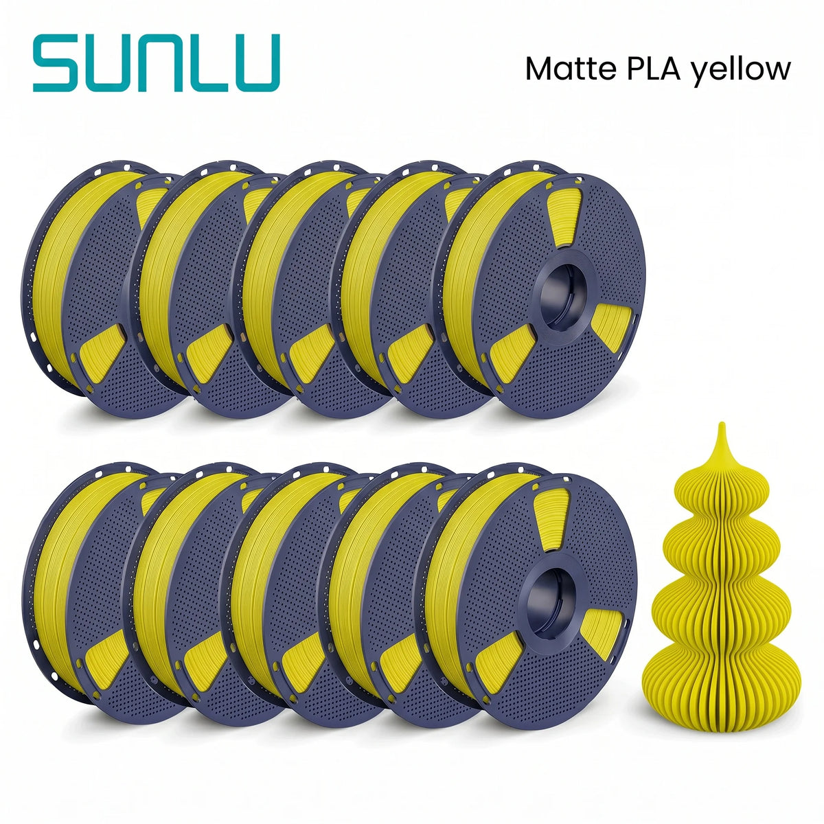 SUNLU PETG/Matte PLA Filament 10kg 1.75mm 1roll/kg(2.2lbs) For 3D Printers Wrapped Neatly Print Smoothly